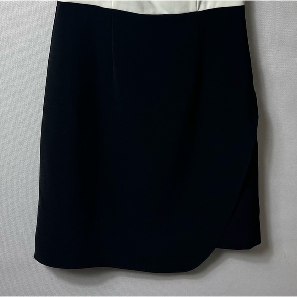 H&M Women's Sheath Dress Ivory Black Shoulder Button Sleeveless 10 New w/ tag - Picture 7 of 9